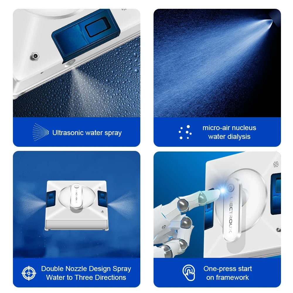 NNEOBA Smart Robot Window Cleaner - White